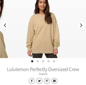 NWT lululemon perfectly oversized crew, trench